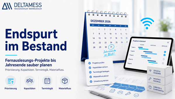 DELTAMESS: Endspurt im Bestand – so lassen sich Fernauslesungs-Projekte bis Jahresende sauber planen
