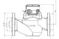 Woltman Großwasserzähler: Einbau horizontal, Druckstufe PN 16, Baulänge 360 mm