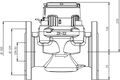 Woltman Großwasserzähler WP-DN 50; Einbau horizontal und vertikal, Druckstufe PN 16, Baulänge 200 mm