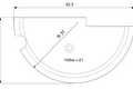 Maßzeichnung Funkmodul für Aufputzwasserzähler und Unterputzwasserzähler