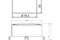 Messkapsel KOAX smart M Q3 2,5 m³/h T90 k&w funkvorbereitet inkl. runder Chromgarnitur