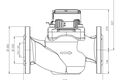 Woltman Großwasserzähler WS-DN 150; Einbau horizontal, Druckstufe PN 16, Baulänge 500 mm